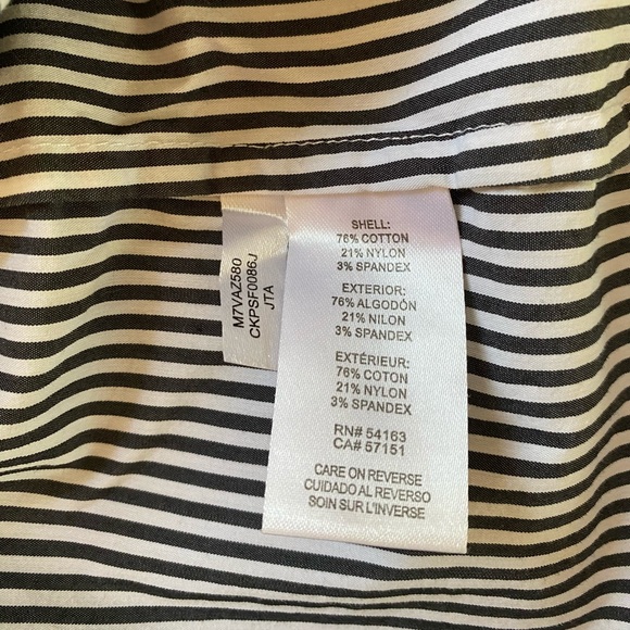 Calvin Klein Striped Button Down Shirt - Picture 3 of 5